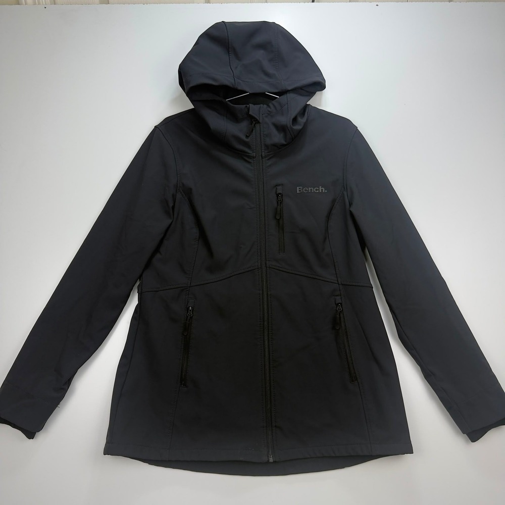 Bench Softshell Hooded Jacket Black Waterproof Full Zip Women's Large